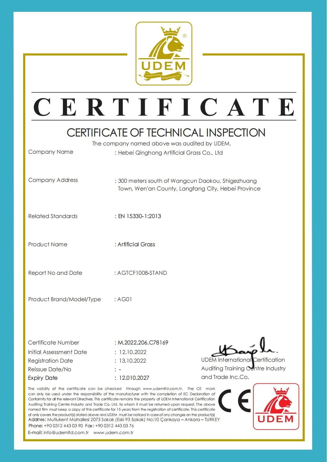 CE Certificate