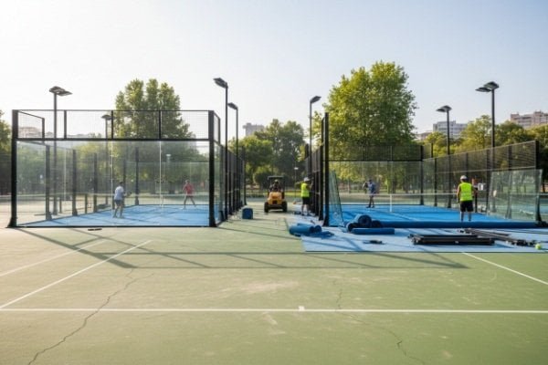 converting tennis court to padel court