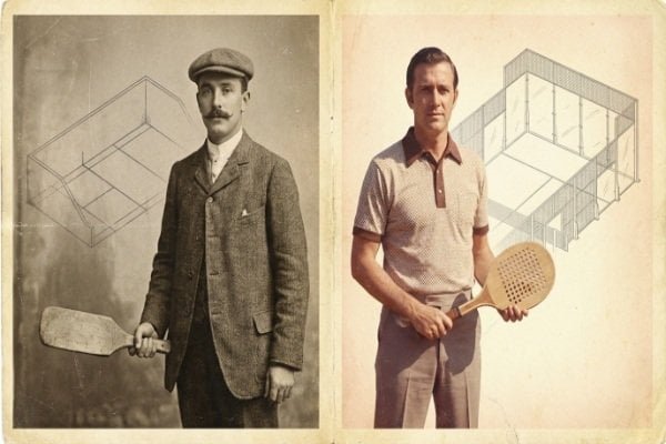 historical photo of padel and paddle tennis founders