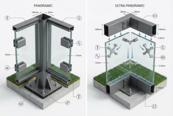 Structural details of padel court columns