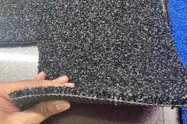 close up of durable artificial turf for padel