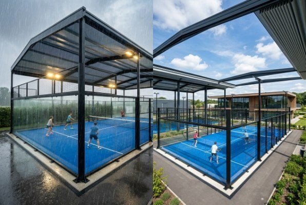 seasonal weather padel court solutions