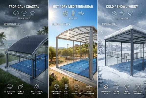padel court weather protection