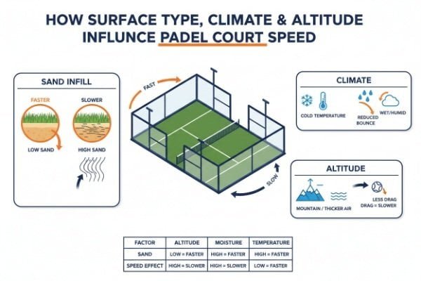 padel court sand infill and climate impact