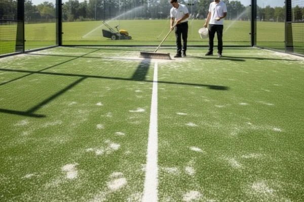 maintaining artificial padel grass