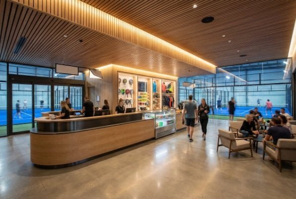 padel club reception and pro shop