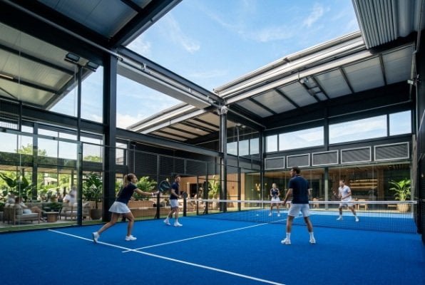 premium players padel court roof