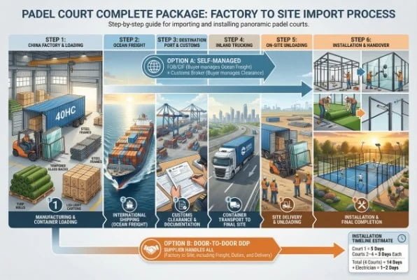 How Much Does It Cost to Import Padel Courts from China?