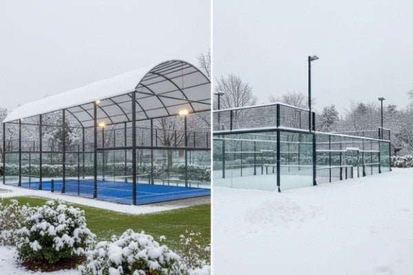 padel court with roof cover
