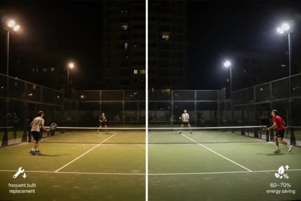LED vs. Halogen: Which Lighting Solution is Best for Your Padel Court?