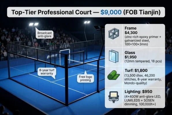top tier professional padel court investment
