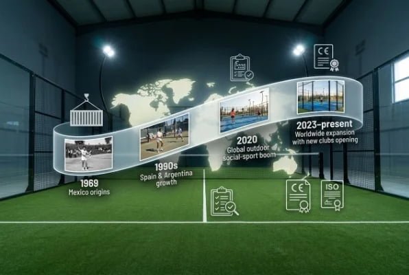 when padel gained popularity timeline