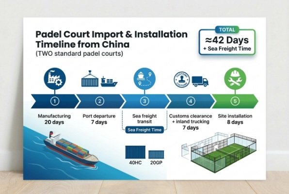 How Long Does It Take to Import and Install a Padel Court from China?