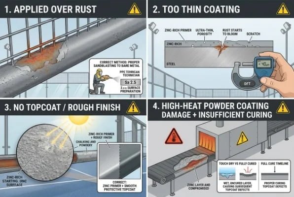 Zinc Primer Pitfalls on Padel Mesh