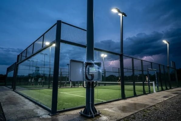 padel court LED lights with surge protection