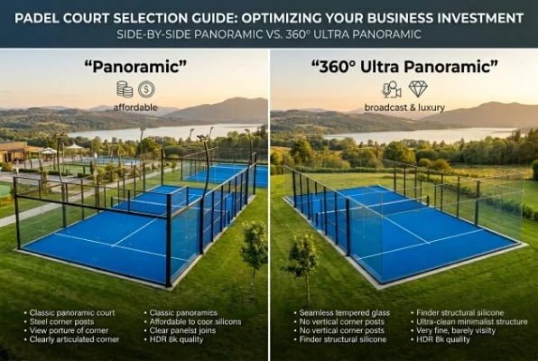 Panoramic vs. 360° Ultra Panoramic: Which Padel Court is the Best Investment for Your Club?