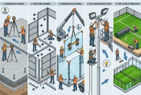 padel court installation process