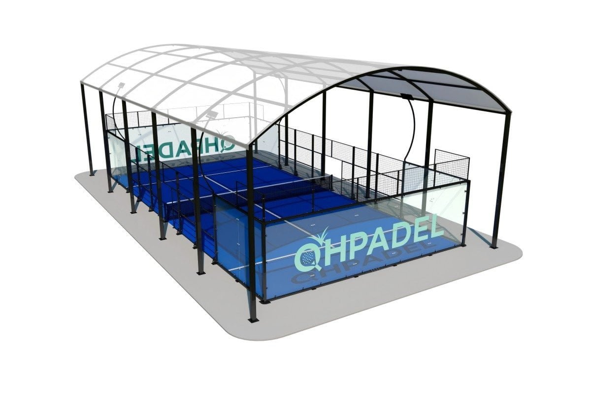 Roofed padel court