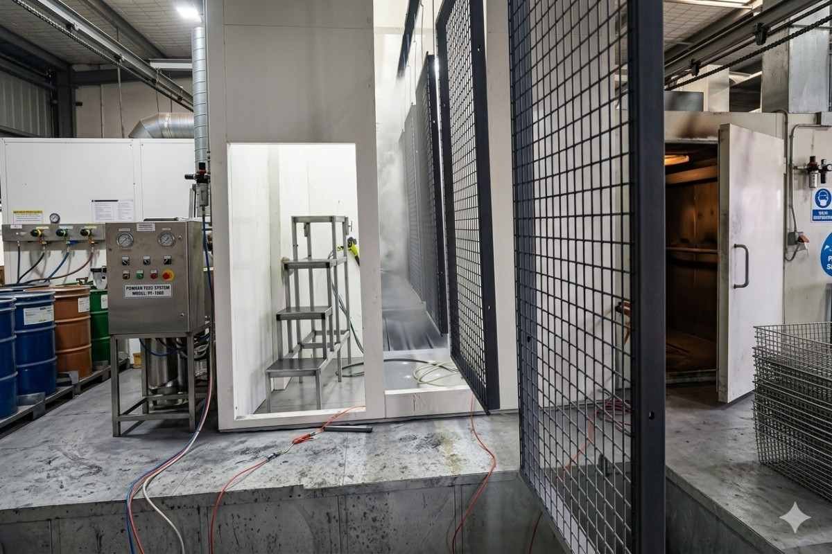 Powder coating production line