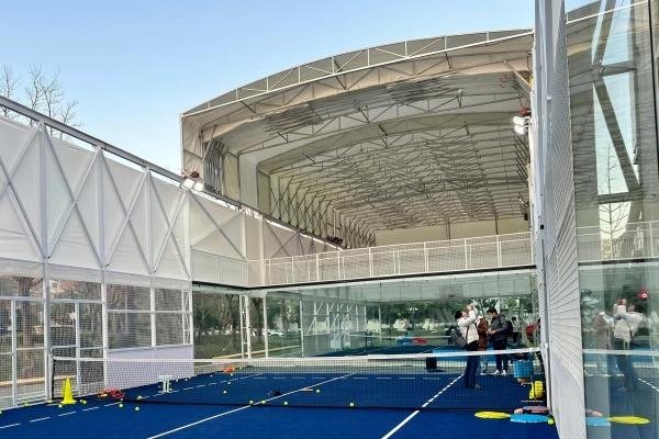 PVDF padel court roof structure
