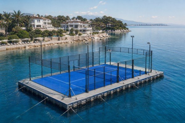 What is a padel court on water?