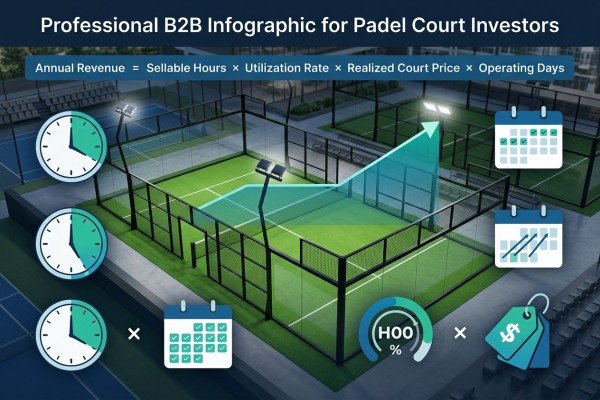 Padel Court Annual Revenue Calculation