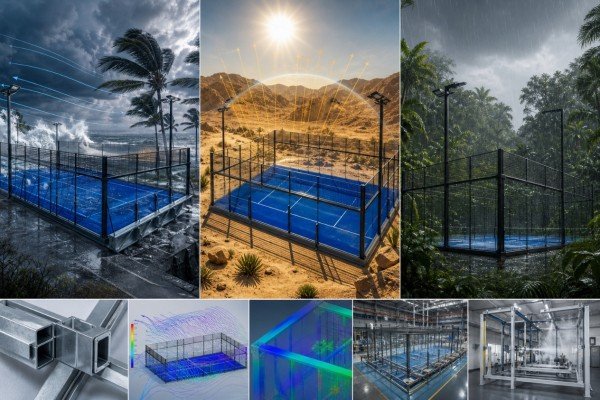 Climate testing by a padel court supplier in China