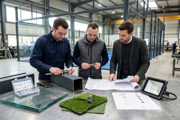 comparing technical specs of top padel court manufacturers in Spain