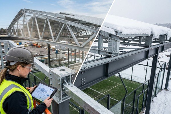 CE certified steel frame engineering for padel roofs