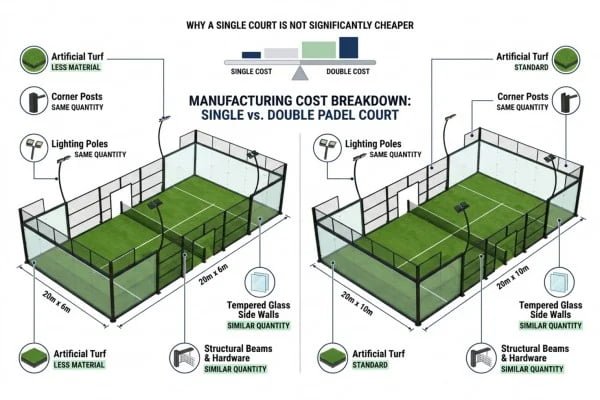 padel court manufacturing costs and bill of materials