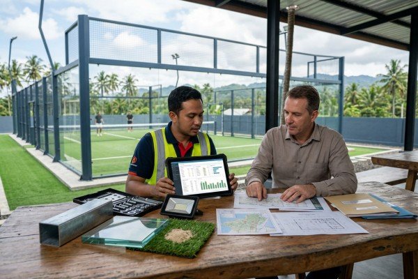 Comparing DDP prices and TCO for imported padel courts