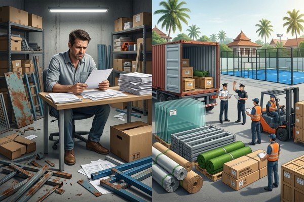 Customs clearance for imported padel courts in Indonesia