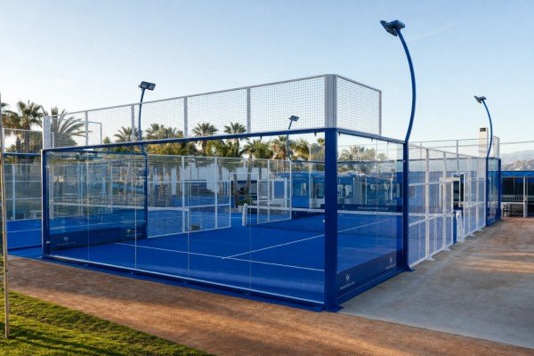 12mm tempered padel court glass used in complete panoramic system