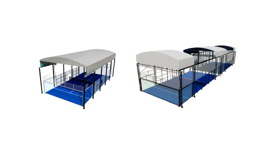 Single opening vs center opening padel roof comparison
