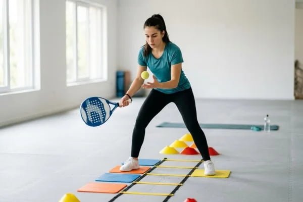Beginner hand-eye coordination and reaction exercises for padel