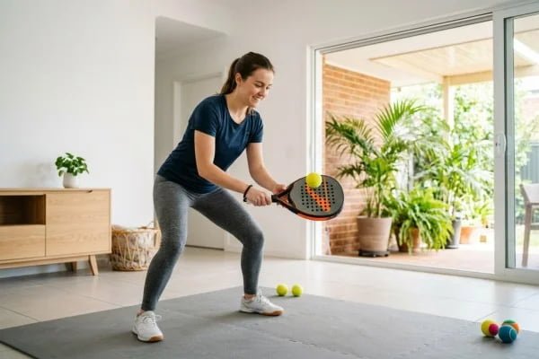 Safe racket and ball control practice for beginners