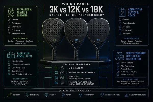 Padel 3K vs 12K vs 18K: What Is the Difference?