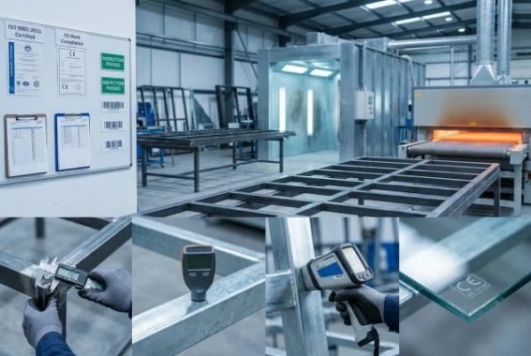 Manufacturing accuracy inspection for padel court structures