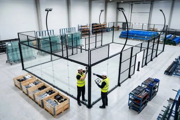 Factory pre-assembly of smart padel technology
