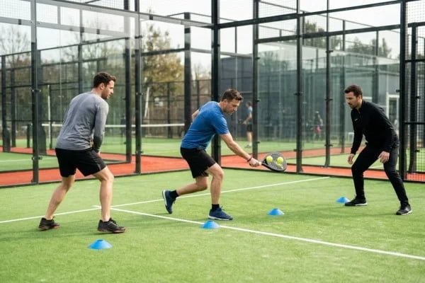 Beginner padel movement and recovery drill