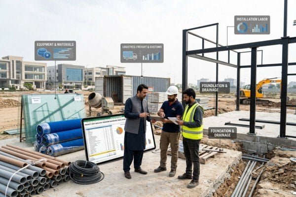 Calculating the complete cost of a padel project in Pakistan