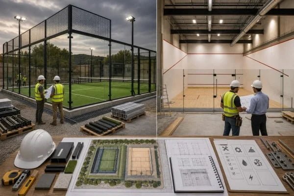 Evaluating total padel and squash court project fit