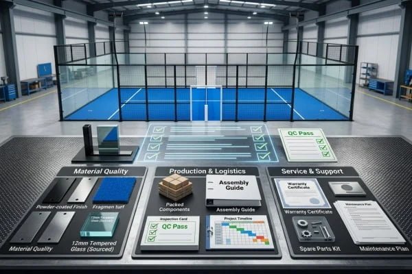 Complete padel court supplier assessment