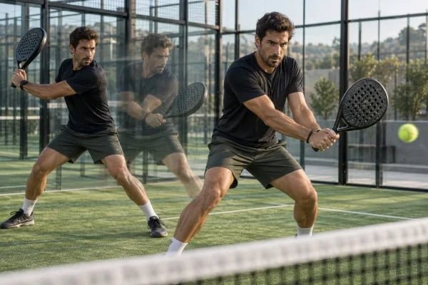Padel grip transitions between common shots