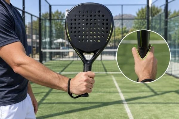 Correct continental grip for a padel racket