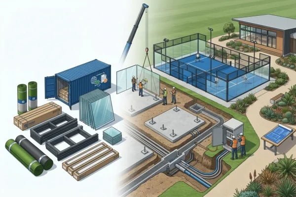 Padel court equipment and installed project costs