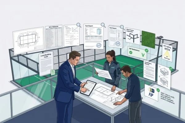 Padel court supplier document verification checklist
