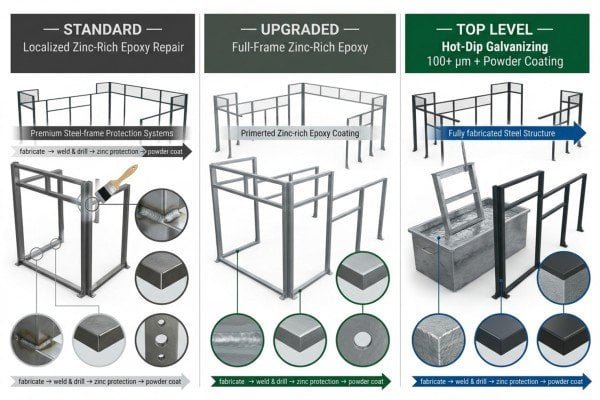 Standard upgraded and top-level frame protection