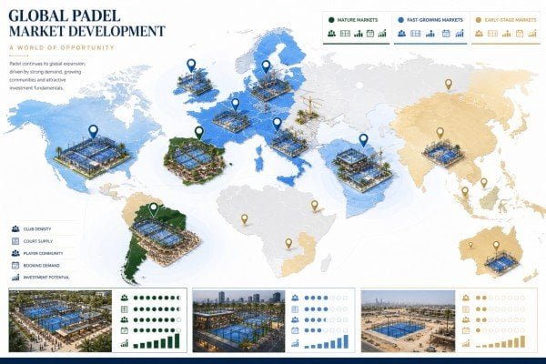 Mature growing and early-stage padel markets