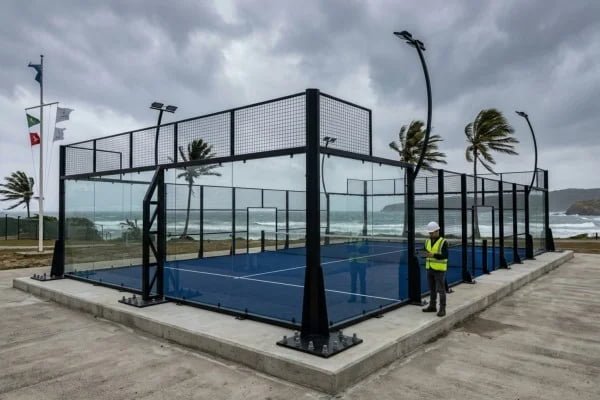 Hurricane Resistant outdoor padel court engineering review